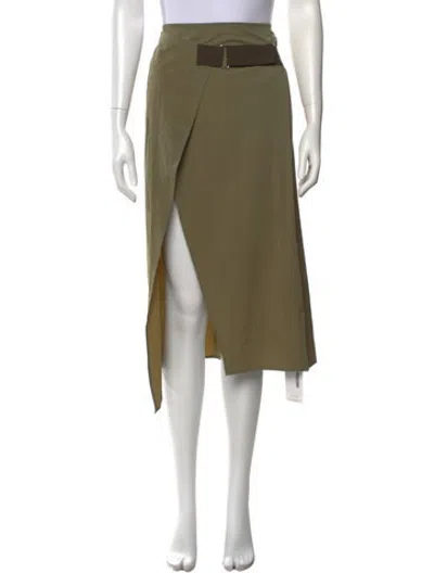 Pre-owned Miaou Midi Length Skirt In Green