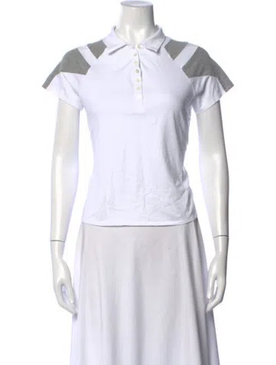 Pre-owned Miaou Short Sleeve Polo In White