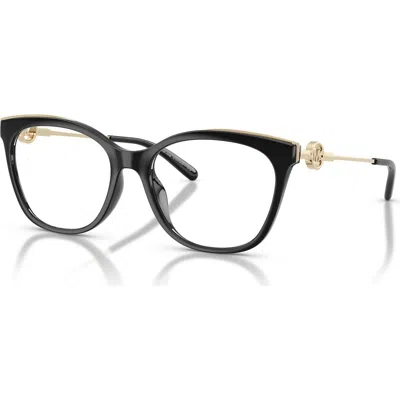 Michael Kors 54mm Square Optical Glasses In Black