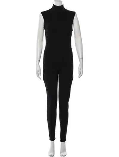Pre-owned Michael Kors Cashmere Mock Neck Jumpsuit In Black