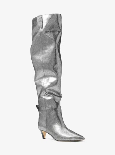Michael Kors Daniela Metallic Leather Boot In Pattern