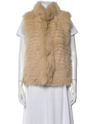 Pre-owned Michael Kors Fox Vest In Neutrals