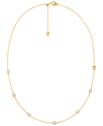 Michael Kors Gold-tone Or Silver-tone Sterling Silver Station Necklace