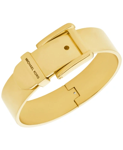 Michael Kors Gold-tone Or Two-tone Silver-tone Colby Buckle Bangle Bracelet