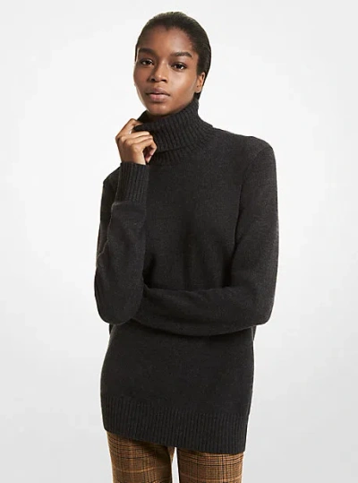 Michael Kors Joan Cashmere Turtleneck Sweater In Grey