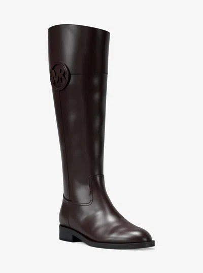 Michael Kors Kimmee Leather Boot In Brown