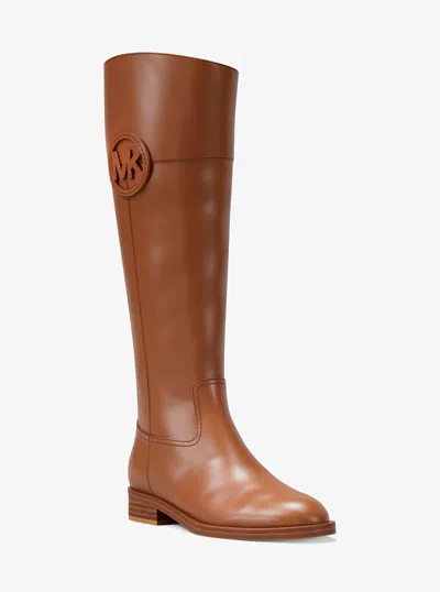 Michael Kors Kimmee Leather Boot In Brown