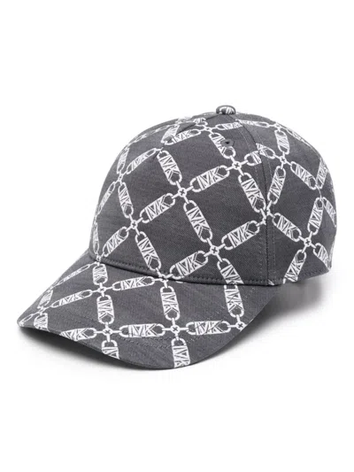 Michael Kors Logo-jacquard Twill Cap In Black