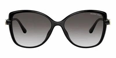 Michael Kors Malta Mk 2181u 30058g 57mm Womens Butterfly Sunglasses In Black