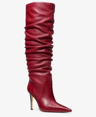 Michael Kors Michael  Women's Dawn Heeled Pointed Toe Boots In Red