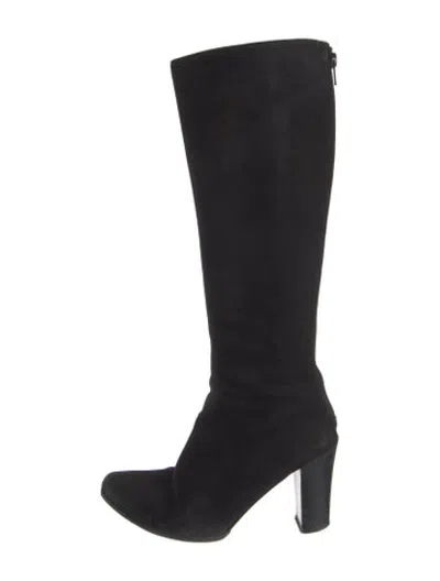 Pre-owned Michael Kors Suede Boots In Black