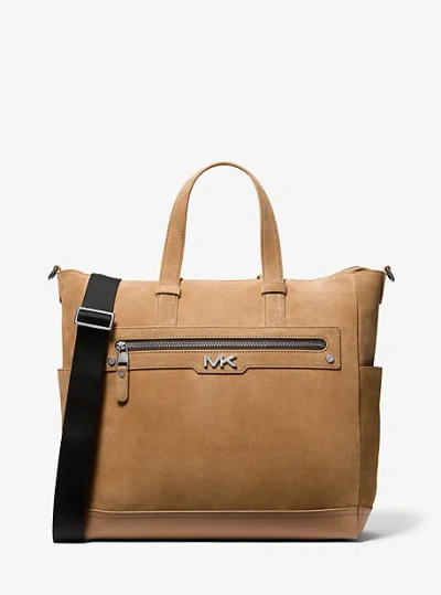 Michael Kors Varick Suede Tote Bag In Brown