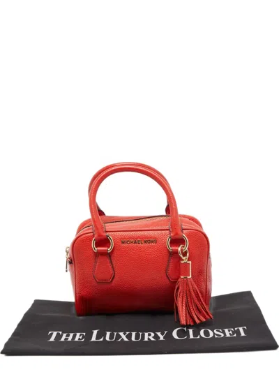 Pre-owned Michael Kors Vintage Bedford Tassel Tote Bag In Red