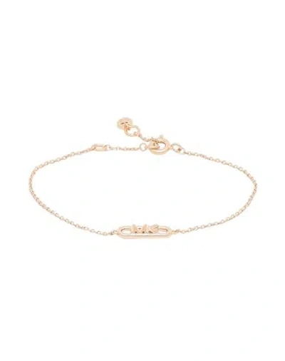 Michael Kors Woman Bracelet Rose Gold Size - 925/1000 Silver