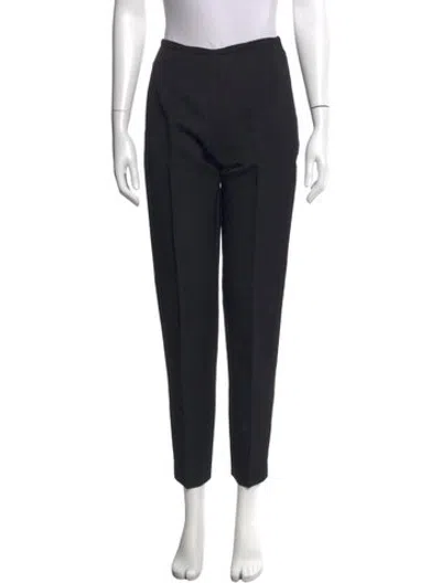 Pre-owned Michael Kors Wool Straight Leg Pants In Black
