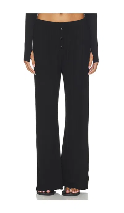Michael Lauren Laguna Wide Leg Pant With Snaps In Animal Print