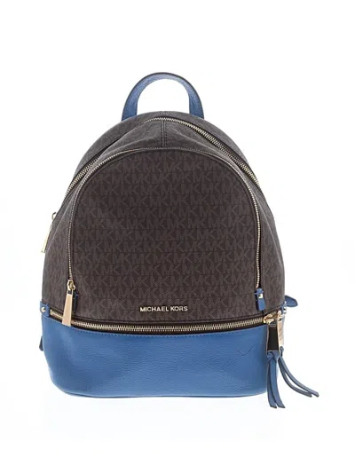 Pre-owned Michael Michael Kors Backpack In Blue