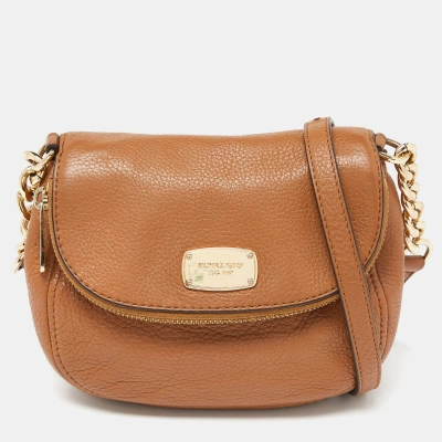 Pre-owned Michael Michael Kors Brown Leather Bedford Crossbody Bag