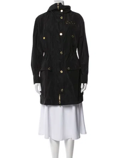 Pre-owned Michael Michael Kors Graphic Print Parka In Black