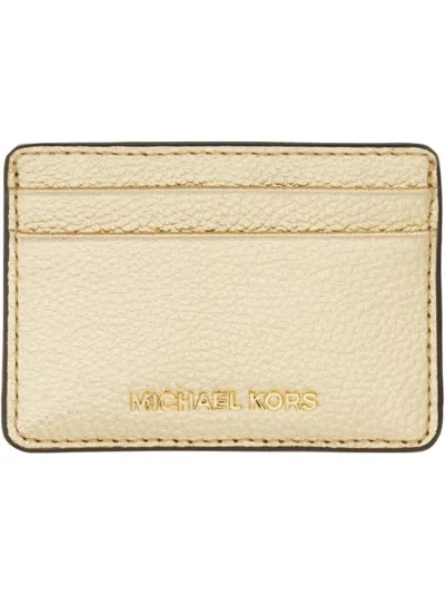 Michael Michael Kors Michael By Michael Kors Card Holder With Logo In Gold