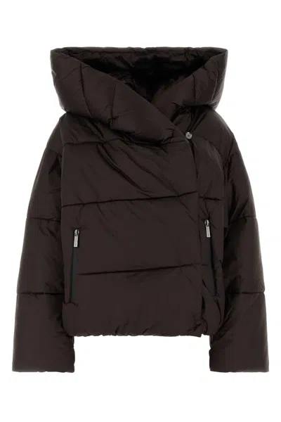 Michael Michael Kors Michael By Michael Kors Chocolate Puffer Mini Jacket In Brown