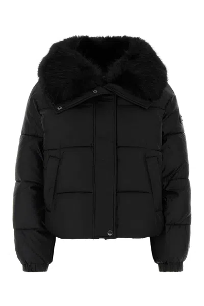 Michael Michael Kors Michael By Michael Kors Padded Nylon Mini Jacket In Black