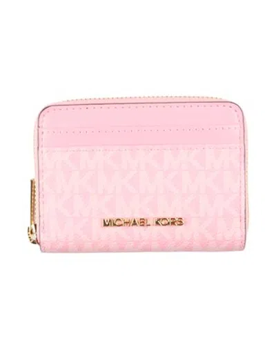 Michael Michael Kors Woman Wallet Pink Size - Leather