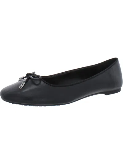 Michael Michael Kors Womens Leather Ballet Flats In Black