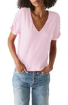 Michael Stars Josie V-neck Shirt In Bliss
