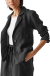 Michael Stars Pearson Mixed Rib Blazer In Oxide