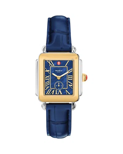 Michele Deco Sport Mid Watch, 29mm X 31mm In Blue
