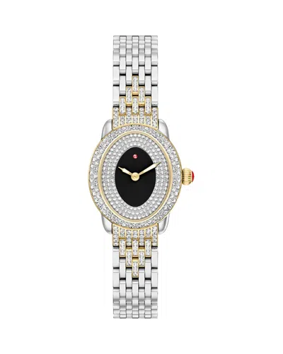 Michele Serein Oval Watch, 24mm X 27mm In Gold