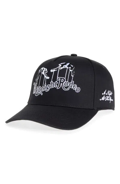 Midnight Rodeo Masquerade Baseball Cap In Black