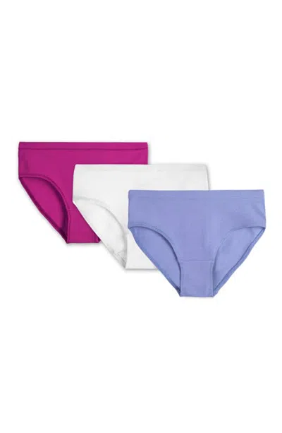 Mightly Kids'  Organic Cotton Girls Hipster Undies 3-pk In Multi