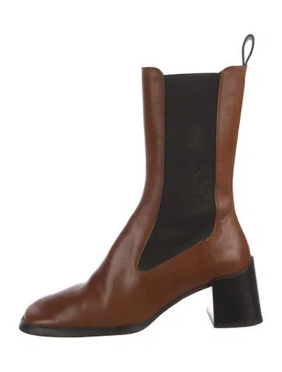Pre-owned Miista Leather Chelsea Boots In Brown