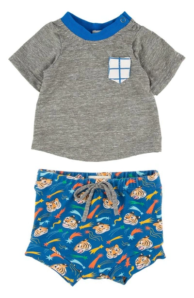 Miki Miette Babies' Christopher T-shirt & Shorts Set In Blue