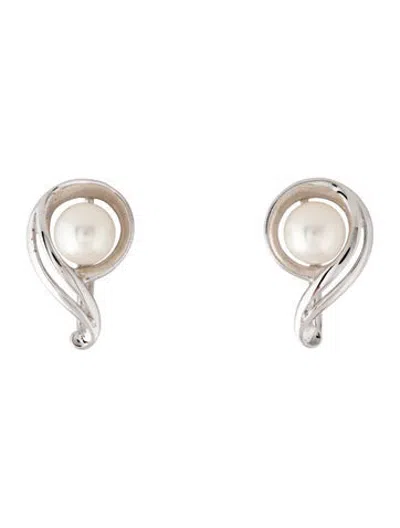 Pre-owned Mikimoto Pearl Clip-on Earrings In Multicolor
