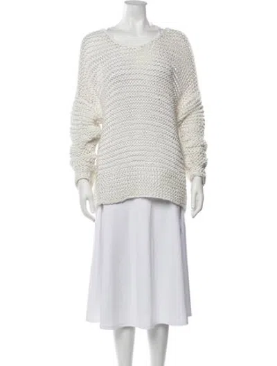 Pre-owned Mikoh Scoop Neck Sweater In Neutrals
