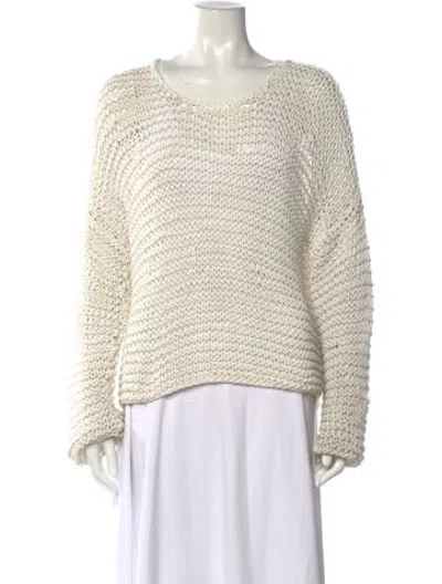Pre-owned Mikoh V-neck Sweater In White