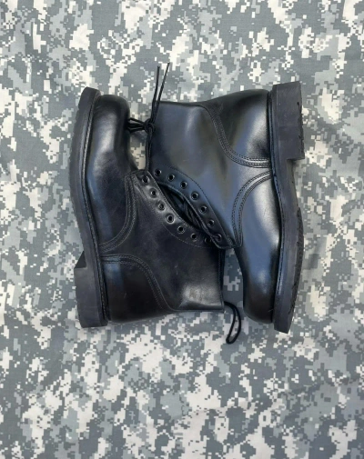 Pre-owned Military X Vintage 80's Vintage Military Issue Boots In Black