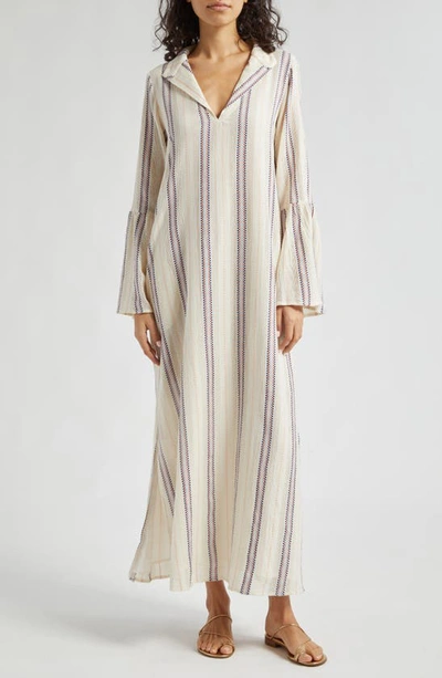 Mille Jacqueline Stripe Long Sleeve Shift Dress In Okeeffe Stripe