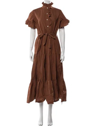 Pre-owned Mille Long Dress In Brown