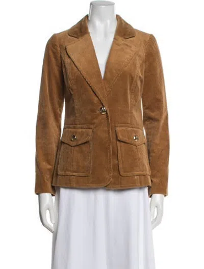 Pre-owned Milly Corduroy Blazer In Brown