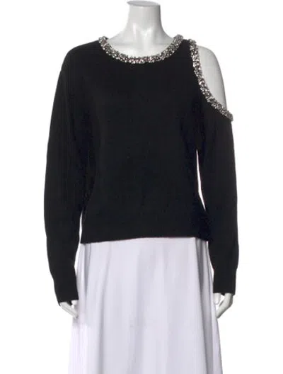 Pre-owned Milly Crew Neck Sweater In Black