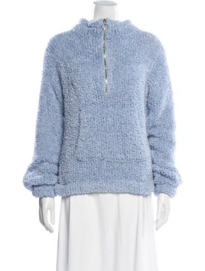 Pre-owned Milly Faux Fur Jacket In Blue
