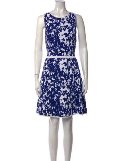 Pre-owned Milly Floral Print Mini Dress In Neutrals