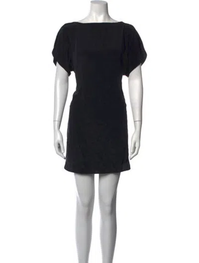Pre-owned Milly Silk Mini Dress In Black