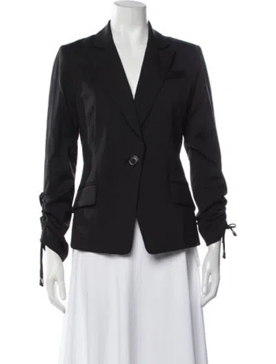Pre-owned Milly Wool Blazer In Black