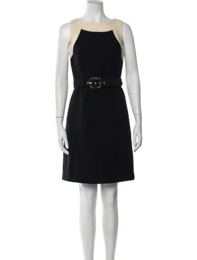 Pre-owned Milly Wool Knee-length Dress In Blue