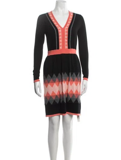 Pre-owned Milly Wool Mini Dress In Black